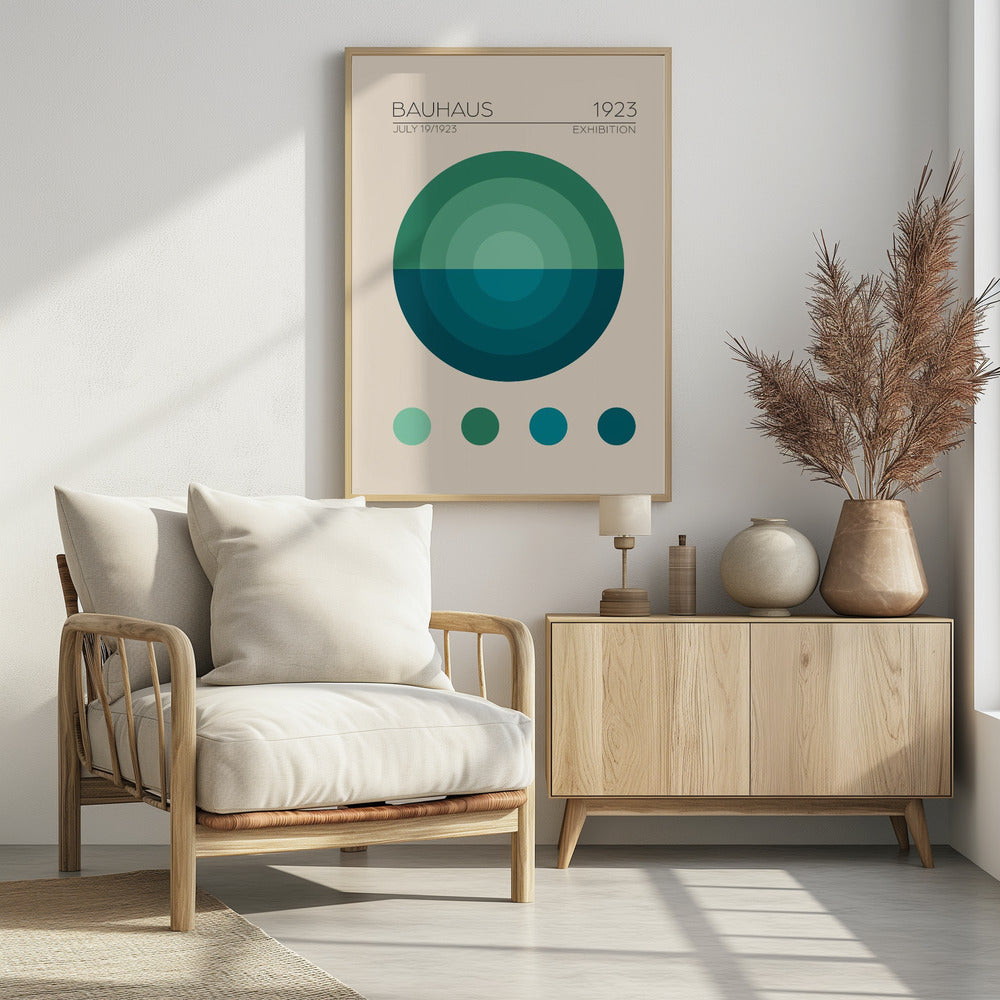Bauhaus Mavi Daire Poster